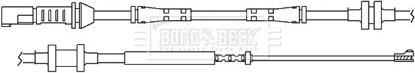 BORG & BECK Hoiatuskontakt, piduriklotsi kulumine BWL3100